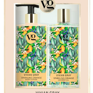 set vivian gray: sparkling orange, cleansing & hydrating, shower gel, for all skin types, 350 ml + sparkling orange, hydrating, body lotion, 350 ml