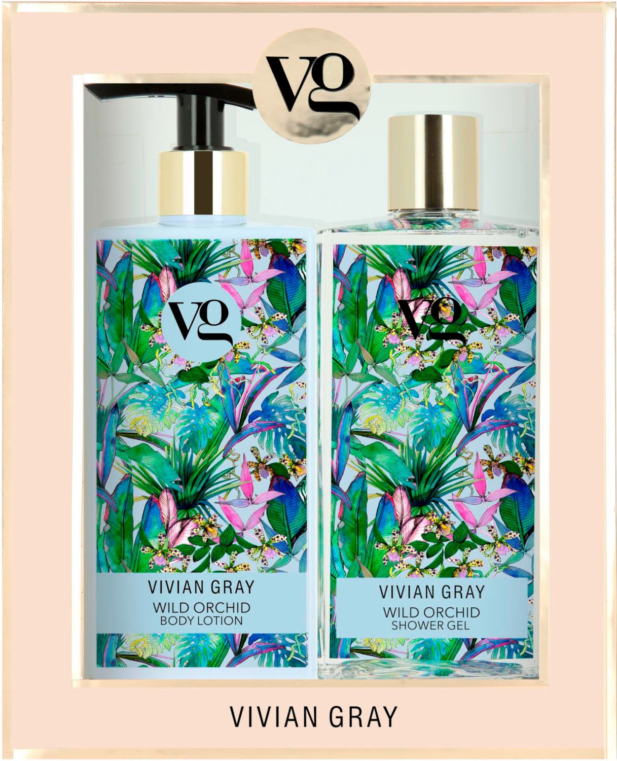 set vivian gray: wild orchid, cleansing & hydrating, shower gel, for all skin types, 350 ml + wild orchid, hydrating, body lotion, 350 ml set vivian gray: wild orchid, cleansing & hydrating, shower gel, for all skin types, 350 ml + wild orchid, hydrating, body lotion, 350 ml