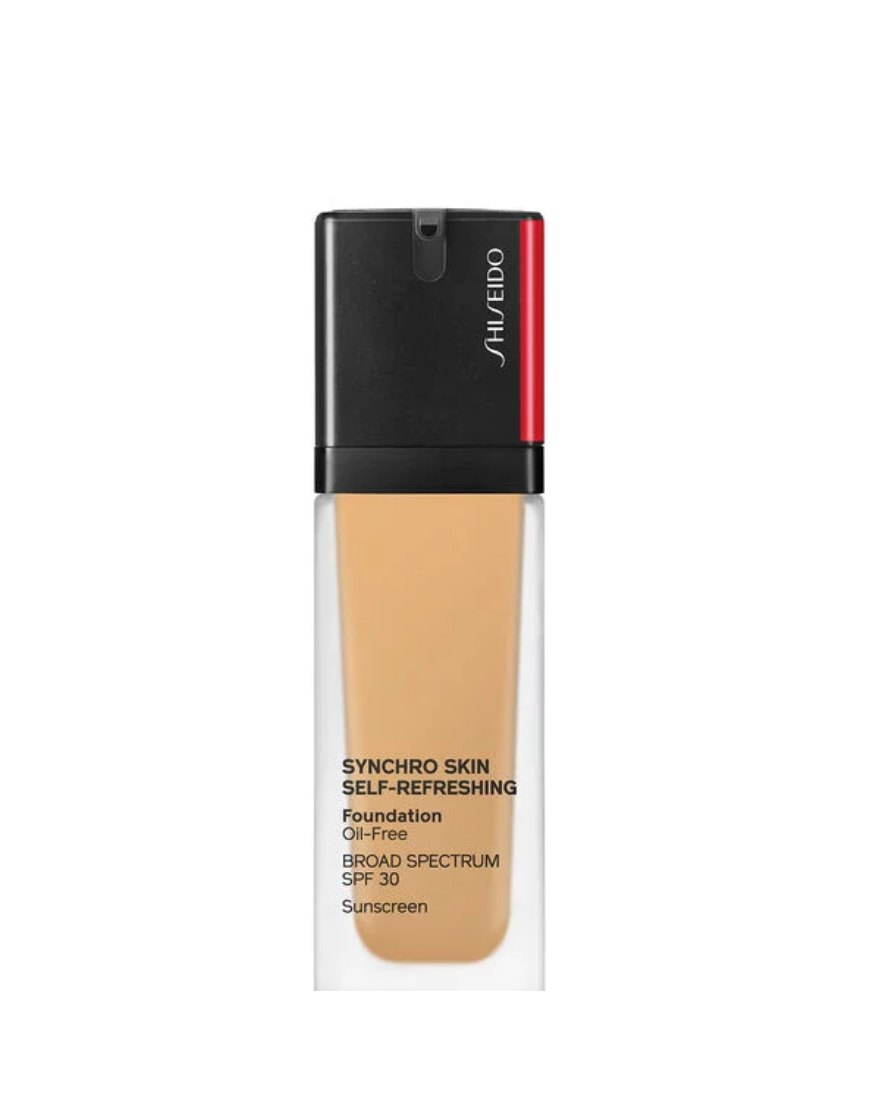 shiseido, synchro skin self refreshing, oil free, liquid foundation, 340, oak, spf 30, 10 ml *tester shiseido, synchro skin self refreshing, oil free, liquid foundation, 340, oak, spf 30, 10 ml *tester