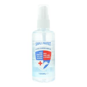 simply protect, simply protect, alcohol, anti bacterial, hand gel, 100 ml