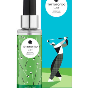 tuttotondo, golf boosting, anti perspirant, deodorant spray, for men, 100 ml