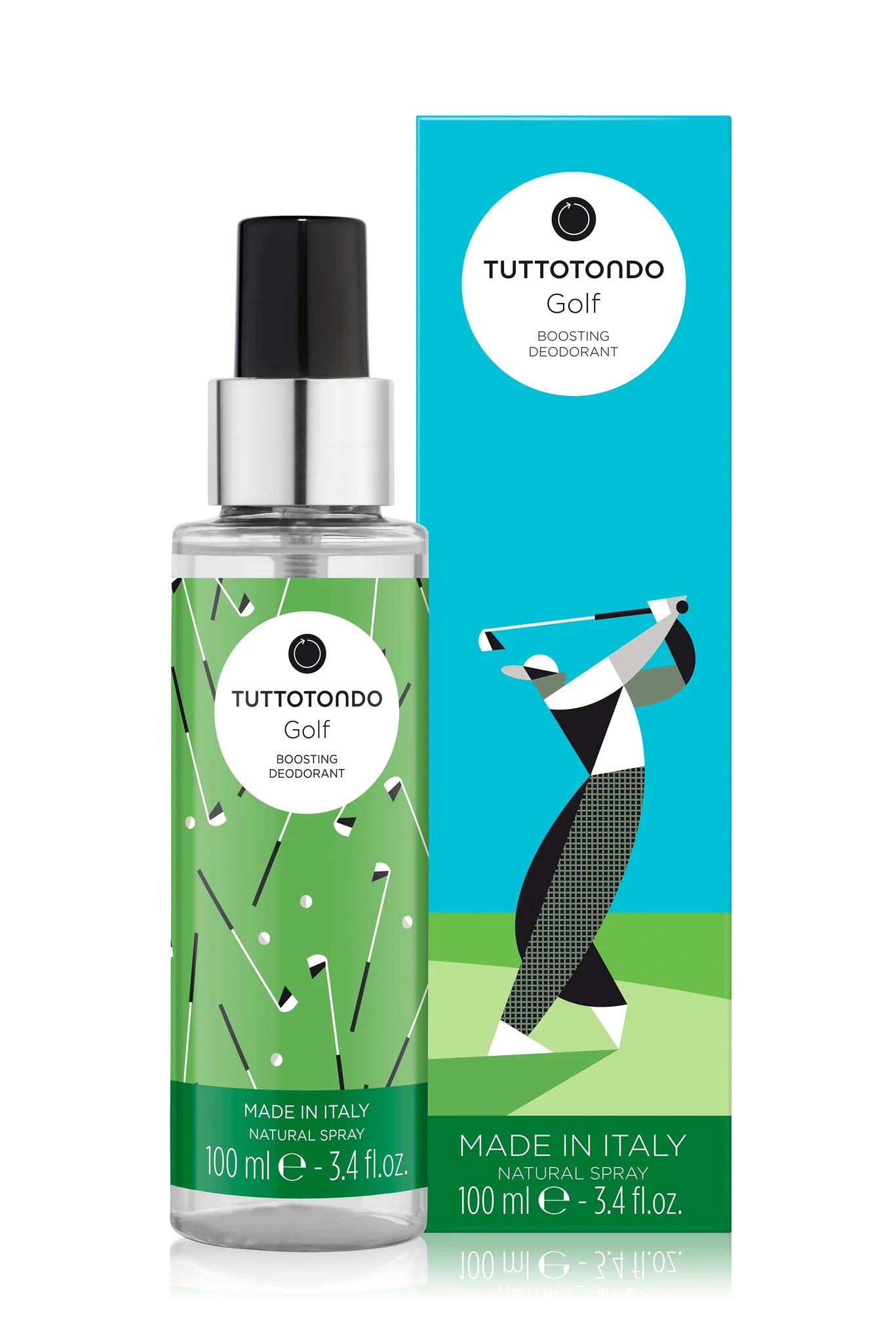 tuttotondo, golf boosting, anti perspirant, deodorant spray, for men, 100 ml tuttotondo, golf boosting, anti perspirant, deodorant spray, for men, 100 ml