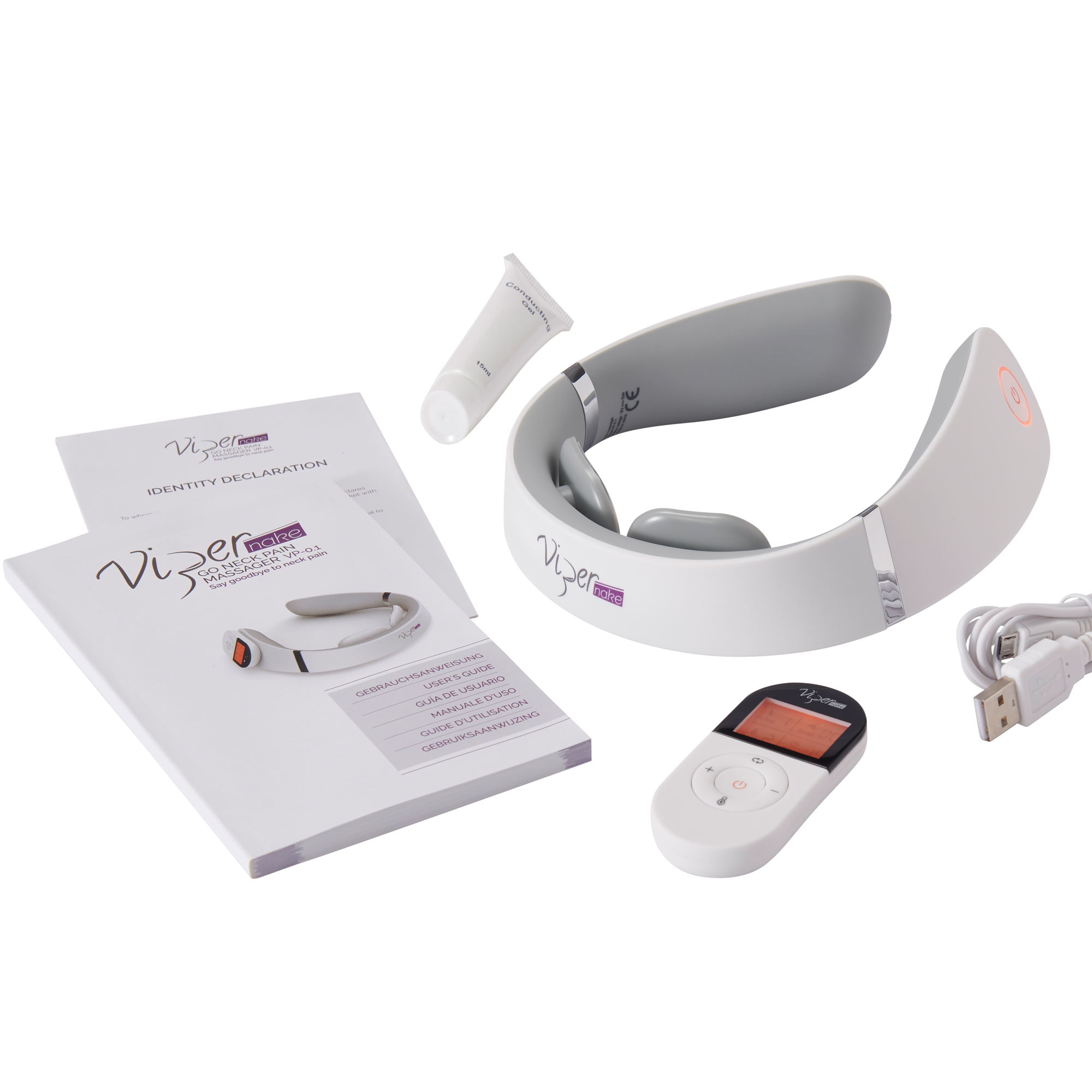 viperpharm, vipernake go neck pain, wireless with an ergonomic design, massagers, for neck, vp 0.1, white, unisex, adult viperpharm, vipernake go neck pain, wireless with an ergonomic design, massagers, for neck, vp 0.1, white, unisex, adult