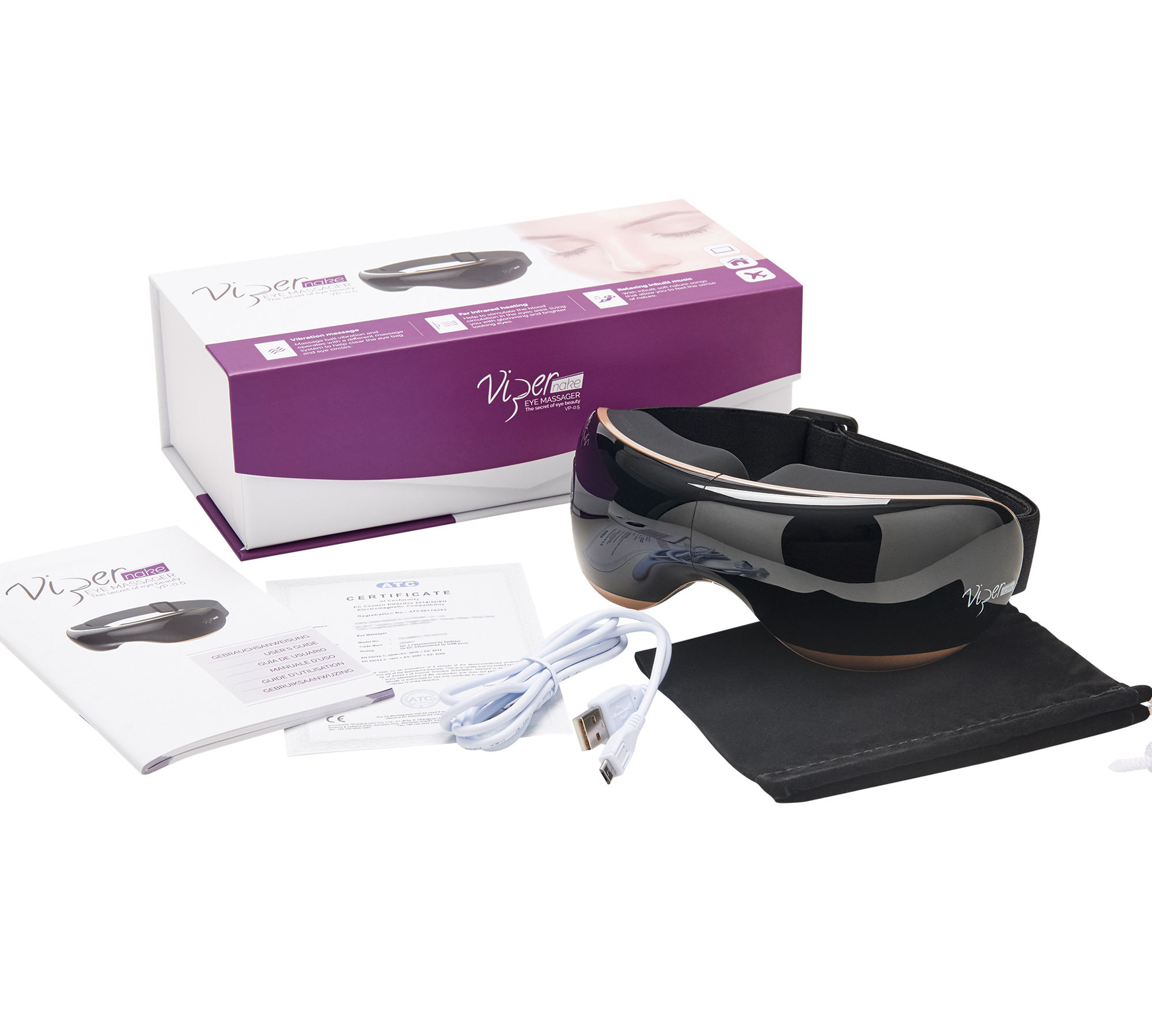 viperpharm, vipernake, wireless, massagers, for eyes, vp 0.5, black, unisex, adult viperpharm, vipernake, wireless, massagers, for eyes, vp 0.5, black, unisex, adult