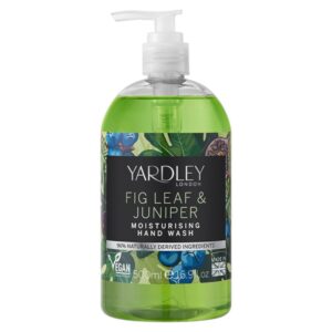 yardley, fig leaf & juniper milk, moisturizing, hand gel, 500 ml
