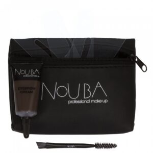 Home 25 set nouba: nouba, eyebrow brush + nouba, eyebrow gel, 7 ml + textile makeup bag, black