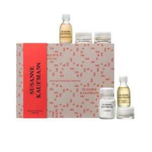 susanne's home spa collection set susanne kaufmann: face cleansers, paraben free, purifying, cleansing gel, for face, 30 ml + body lotions & creams, sulfates free, nourishing, body butter, day, 15 ml + face masks & exfoliators, enzyme, exfoliating cleanser, 15 ml + face masks & exfoliators, paraben free, moisturizing, night, cream mask, for face, 15 ml + body oils, marigold, hydrating, body oil, 30 ml