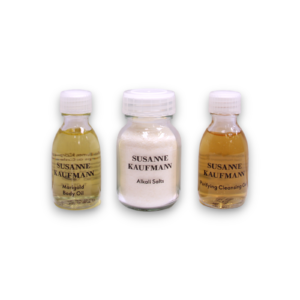 susanne's home spa collection set susanne kaufmann: face cleansers, paraben free, purifying, cleansing gel, for face, 30 ml + body lotions & creams, sulfates free, nourishing, body butter, day, 15 ml + face masks & exfoliators, enzyme, exfoliating cleanser, 15 ml + face masks & exfoliators, paraben free, moisturizing, night, cream mask, for face, 15 ml + body oils, marigold, hydrating, body oil, 30 ml