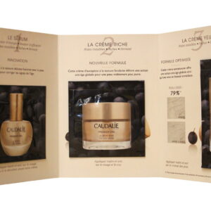 set caudalie: premier cru, hyaluronic acid, hydrating, day & night, cream, for face, 2 ml *sample + premier cru, natural, hydrating, day & night, eye cream, 1 ml *sample + premier cru, hyaluronic acid, anti ageing, day & night, serum, for face, 1 ml *sample