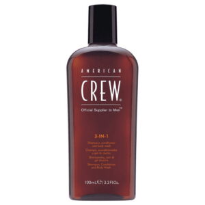 american crew, classic, vegan, hair shampoo, conditioner & shower gel 3 in 1, for moisturizing, 100 ml