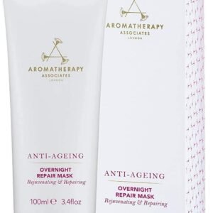 aromatherapy associates, anti ageing, strawberry seeds, repairing, night, cream mask, for face, 100 ml