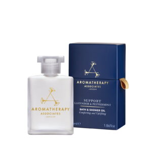 aromatherapy associates, support, lifting, lavender & peppermint, body oil, all over the body, 240 ml