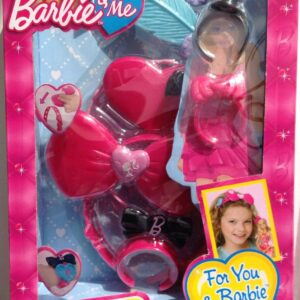 barbie by mattel, glamtastic, doll accessory play set, barbie and me, for girls, 3+ years