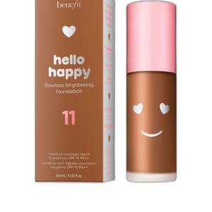 benefit, hello happy, brightening, liquid foundation, 11, dark neutral, spf 15, 30 ml