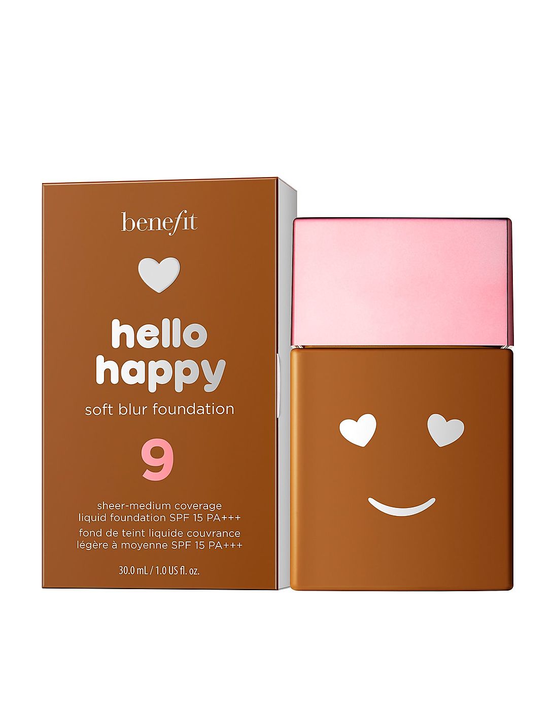 benefit, hello happy soft blur, matte finish, liquid foundation, 09, deep neutral, spf 15, 30 ml benefit, hello happy soft blur, matte finish, liquid foundation, 09, deep neutral, spf 15, 30 ml