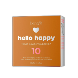 benefit, hello happy velvet, mattifying, compact foundation, 10, dark, 7 g