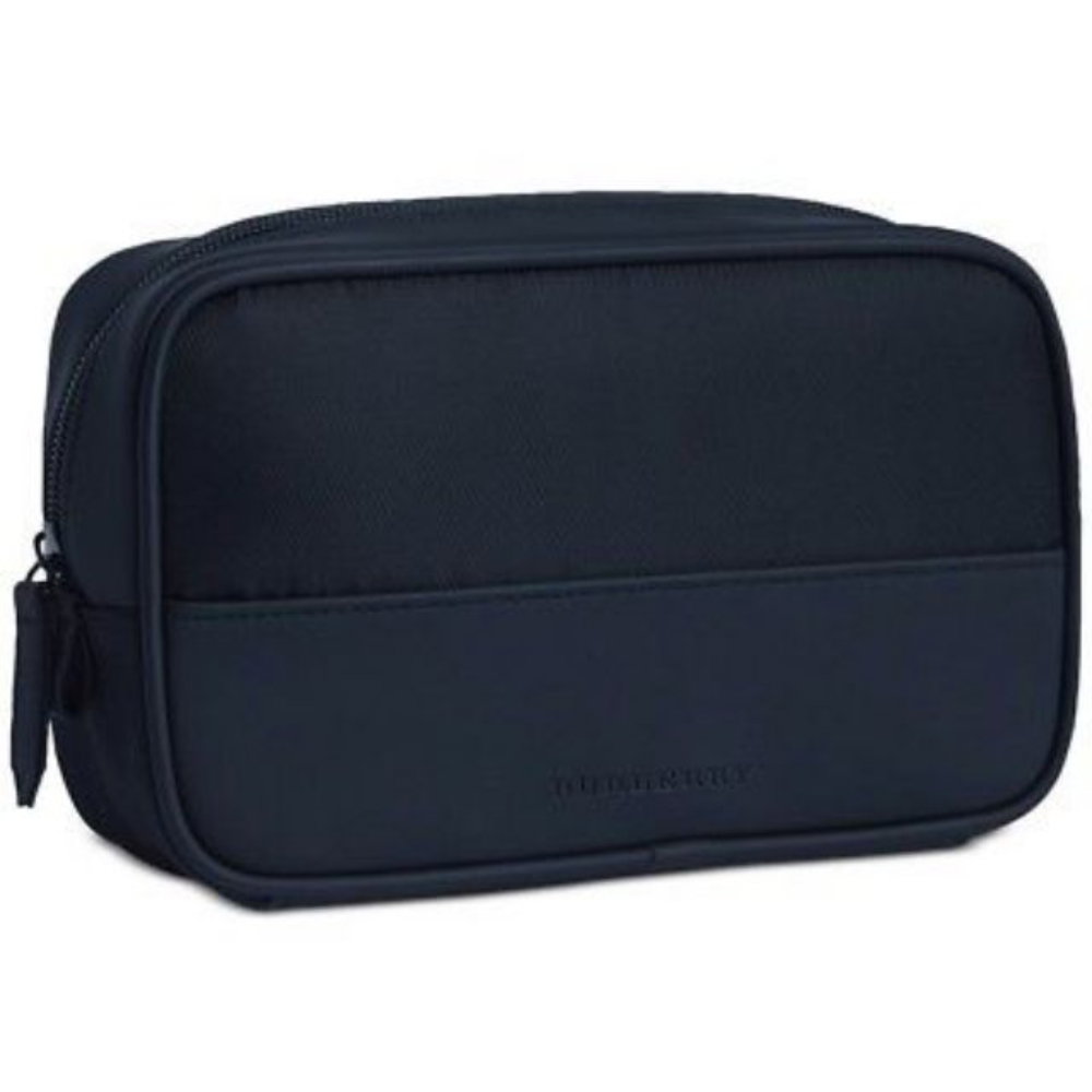 burberry, textile makeup bag, dark blue burberry, textile makeup bag, dark blue