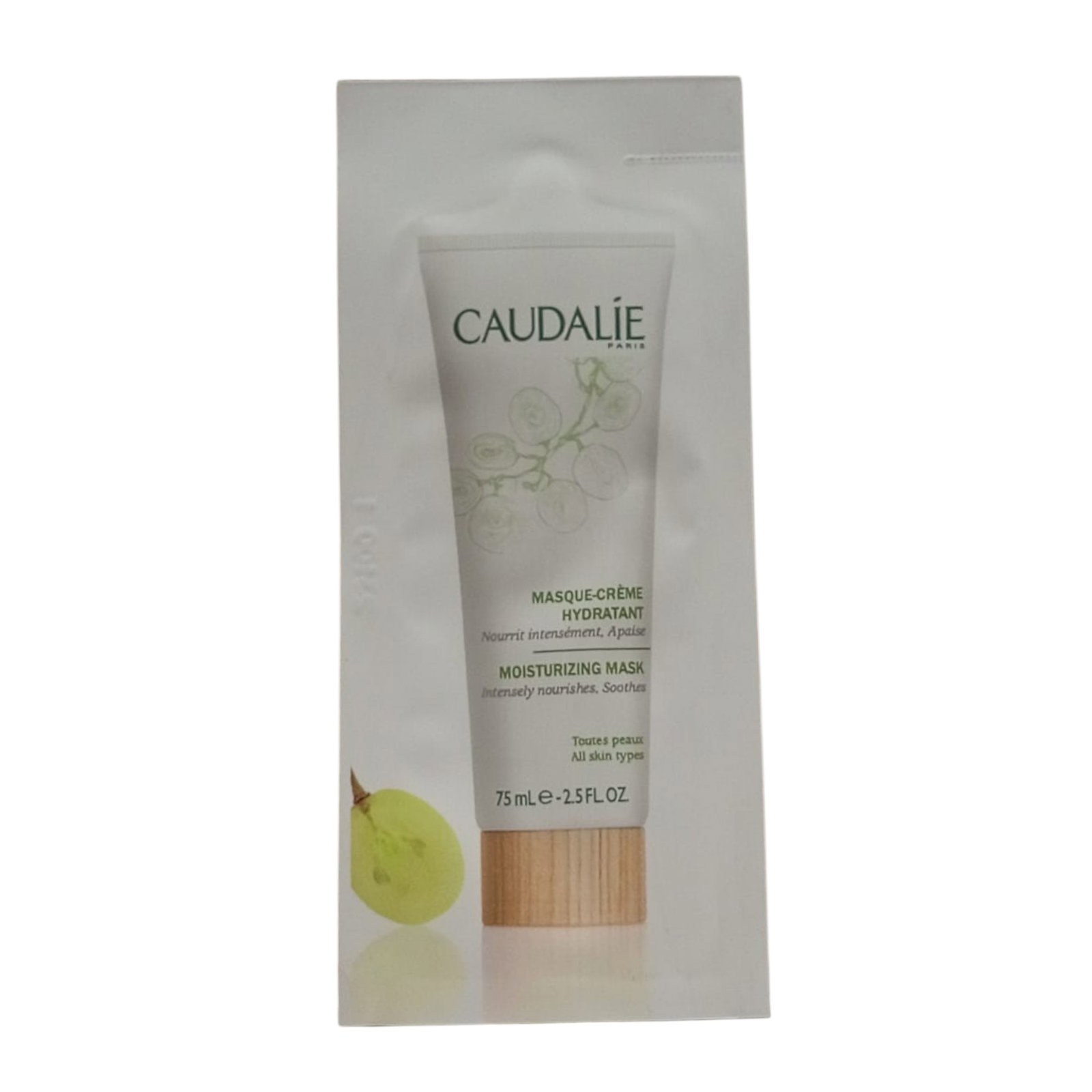 caudalie, vinosource hydra, moisturizing, cream mask, for face, 3 ml *sample caudalie, vinosource hydra, moisturizing, cream mask, for face, 3 ml *sample