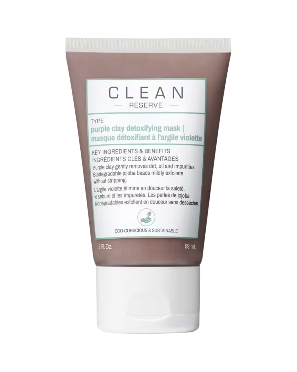 clean, reserve purple clay, detoxifying, clay mask, 59 ml clean, reserve purple clay, detoxifying, clay mask, 59 ml