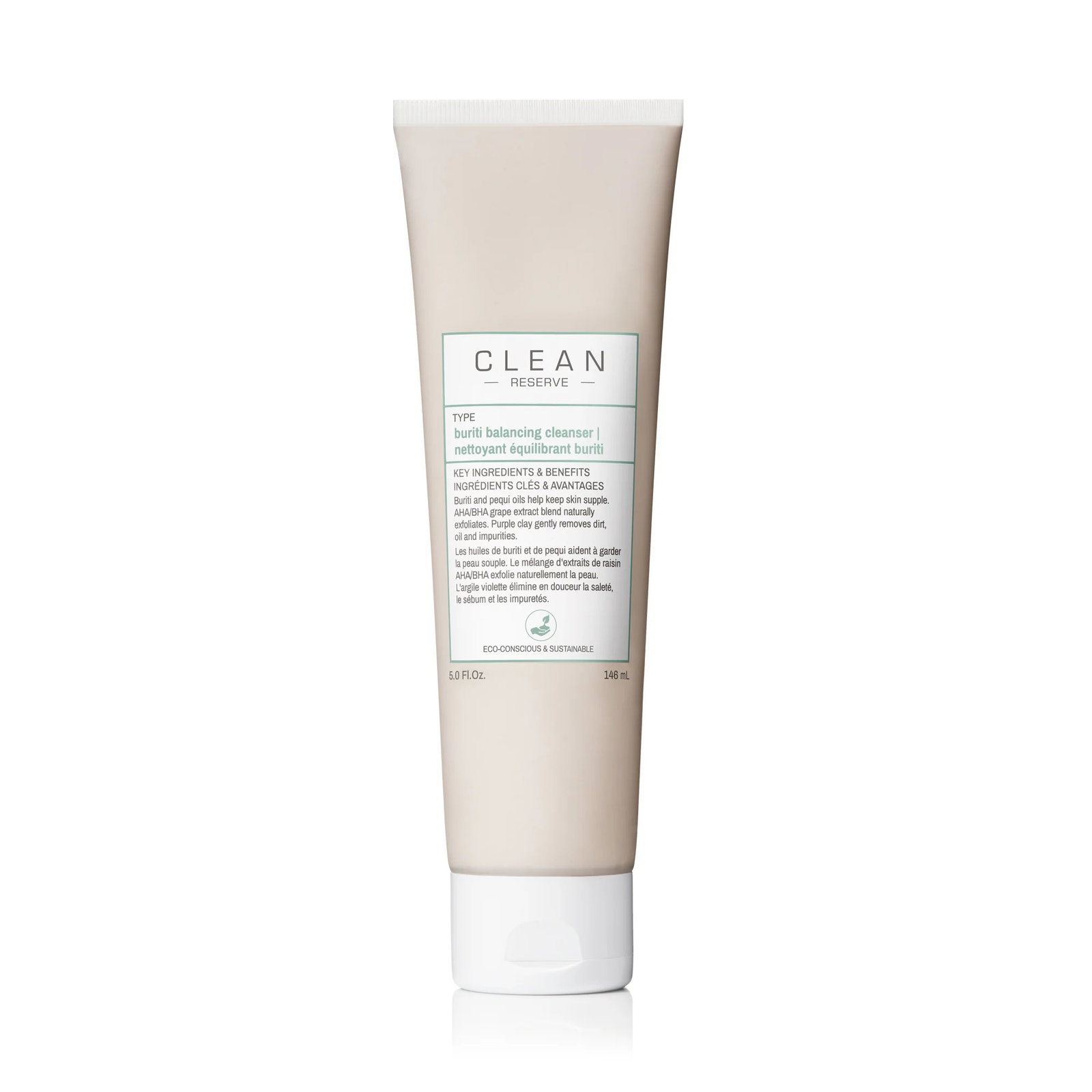 clean, reserve, buriti oil, balancing, cleansing cream, 146 ml clean, reserve, buriti oil, balancing, cleansing cream, 146 ml