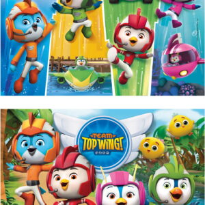 clementoni, top wings, puzzle, unisex, 2 x60 pcs