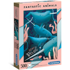 clementoni, fantastic animals, loves creative games, puzzle, unisex, 6+ years