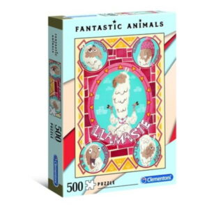 clementoni, fantastic animals, llamas, puzzle, unisex, 500 pcs