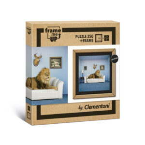 clementoni, frame me up, lion, puzzle, unisex, 250 pcs