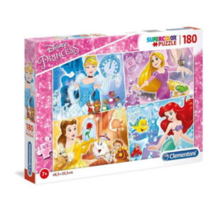 clementoni, supercolor, disney princess, puzzle, 29294, for girls, 7+ years, 180 pcs