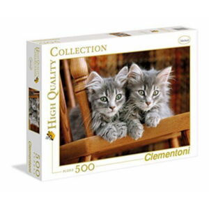 clementoni, high quality collection, kittens, puzzle, unisex, 500 pcs