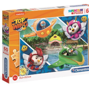 clementoni, supercolor, top wing, puzzle, unisex, 4+ years, 60 pcs