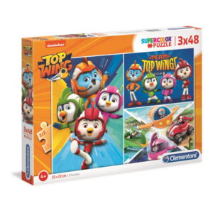 set trio, clementoni, top wings, puzzle, for boys, 4+ years, 3x48 pcs