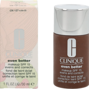 clinique, even better, paraben free, hydrating, liquid foundation, cn 127, trufle, spf 15, 30 ml