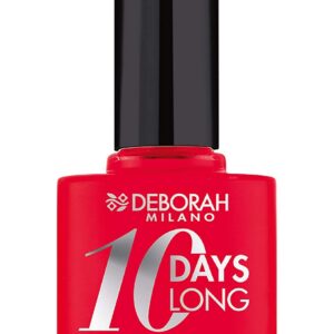deborah, 10 days long, nail polish, en870, coral red, 11 ml