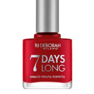 deborah, 7 day long, vitamins, quick dry, nail polish, en876, iconic red, 11 ml