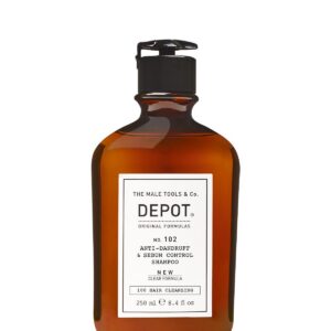 depot, 100 hair cleansing no. 102, botanical complex, hair shampoo, anti dandruff & sebum control, 250 ml