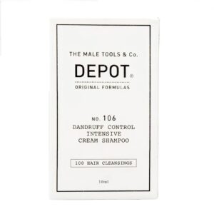 depot, 100 hair cleansing no. 106, pro vitamin b5, hair shampoo, anti dandruff, 10 ml