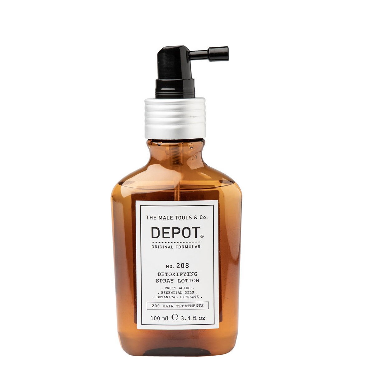depot, 200 hair treatments no. 208, botanical complex, leave in scalp treatment lotion, for detoxing, 100 ml depot, 200 hair treatments no. 208, botanical complex, leave in scalp treatment lotion, for detoxing, 100 ml