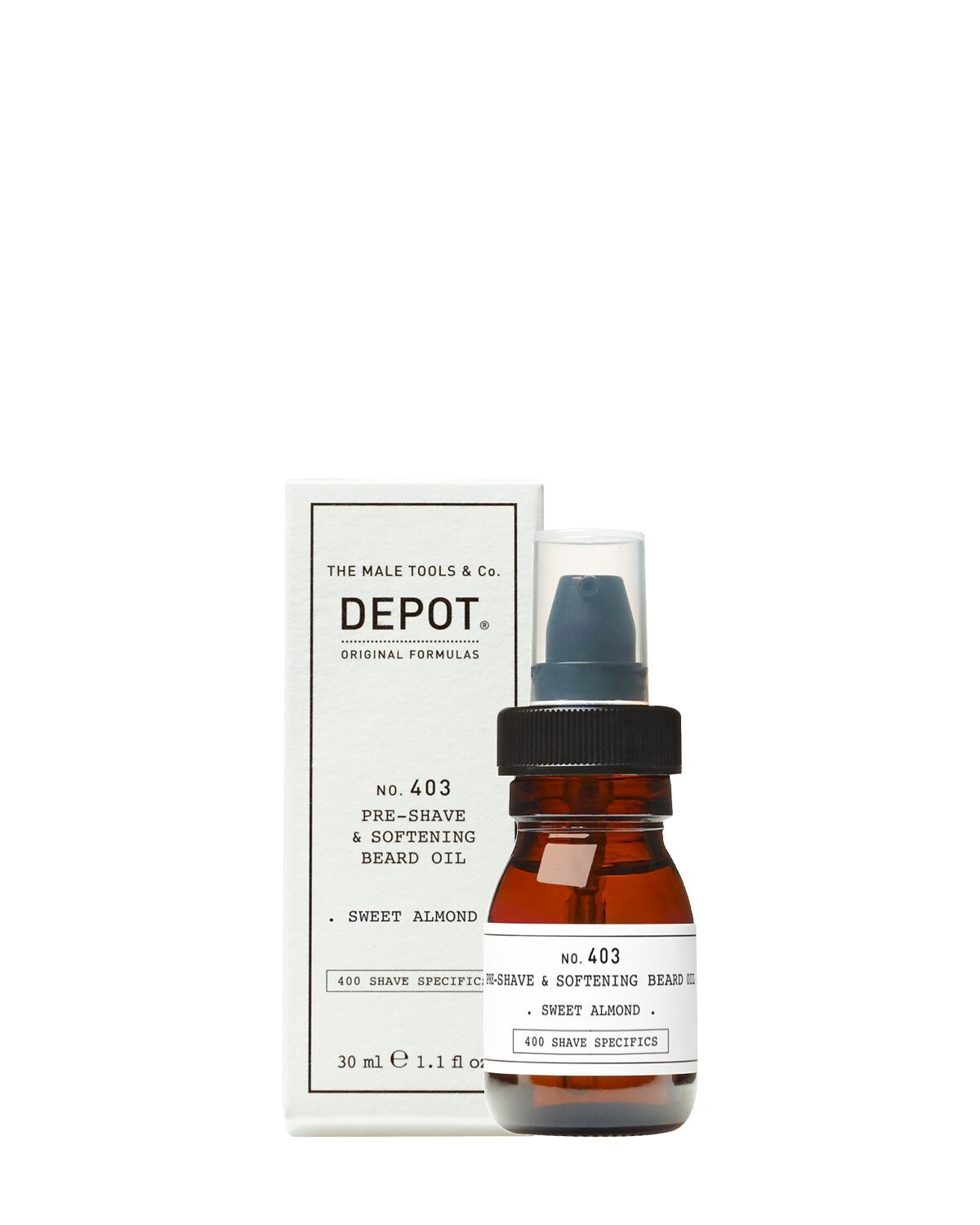 depot, 400 shave specifics no. 403, sweet almond, softening, pre shaving oil, 30 ml depot, 400 shave specifics no. 403, sweet almond, softening, pre shaving oil, 30 ml