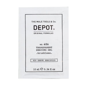 depot, 400 shave specifics no. 406, menthol, softening & refreshing, shaving gel, 10 ml