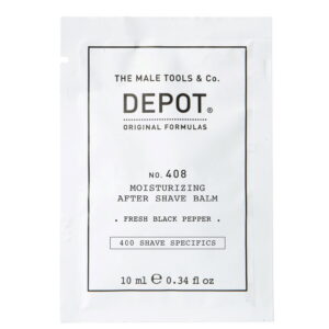 depot, 400 shave specifics no. 408, fresh black pepper, moisturizing, after shave balm, 10 ml