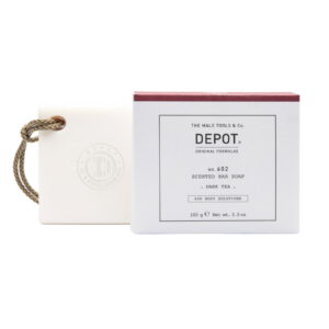 depot, 600 body solutions no. 602, botanical complex, cleansing, dark tea, scented soap bar , aromatic notes, 100 g