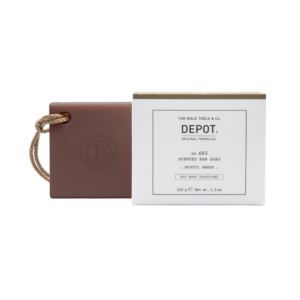 depot, 600 body solutions no. 602, botanical complex, cleansing, mystic amber, scented soap bar , 100 g