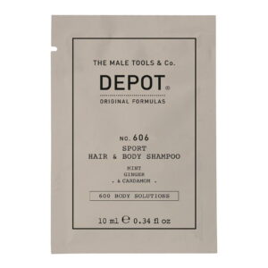 depot, 600 body solutions no. 606, shower gel & shampoo 2 in 1, botanical complex, 10 ml