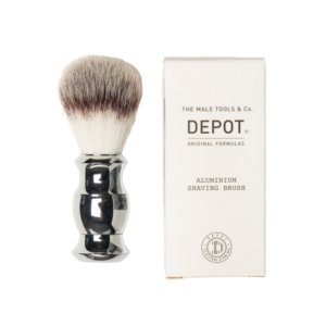 depot, accessories no. 732, aluminium, face shaving brush, silver