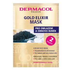 set duo, dermacol, gold elixir, caviar extract, anti ageing, cream mask, for face, 2 pcs, 8 g