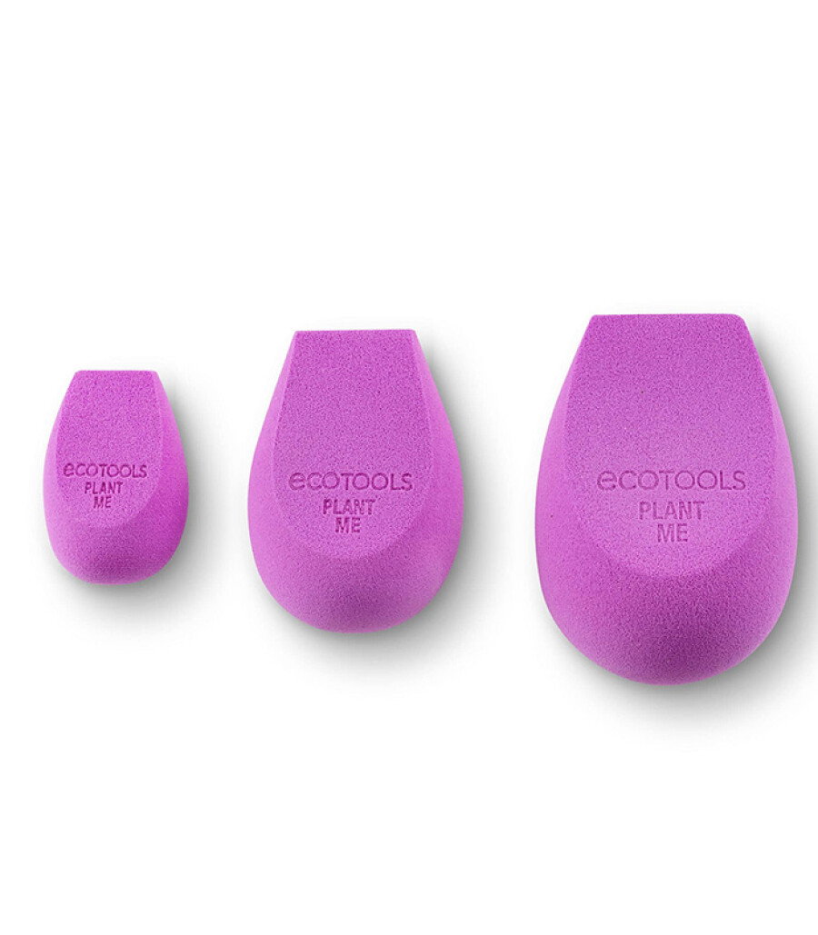 set trio, ecotools, bioblender, makeup sponge, purple, 3 pcs set trio, ecotools, bioblender, makeup sponge, purple, 3 pcs