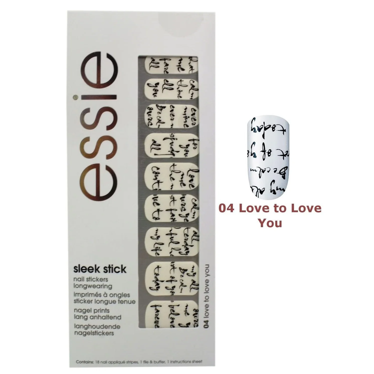 essie, sleek stick, nail stickers, 04, love to love you essie, sleek stick, nail stickers, 04, love to love you