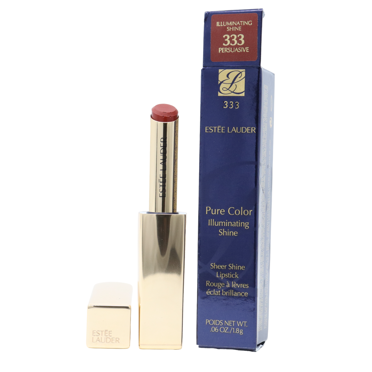 estee lauder, pure color illuminating shine, paraben free, sheer shine, cream lipstick, nr. 333, persuasive, 1.8 g estee lauder, pure color illuminating shine, paraben free, sheer shine, cream lipstick, nr. 333, persuasive, 1.8 g