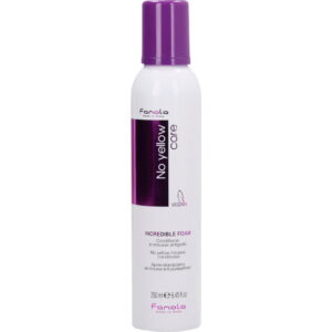 fanola, no yellow incredible, hair leave in foam conditioner, for neutralisation of yellow tones, 250 ml